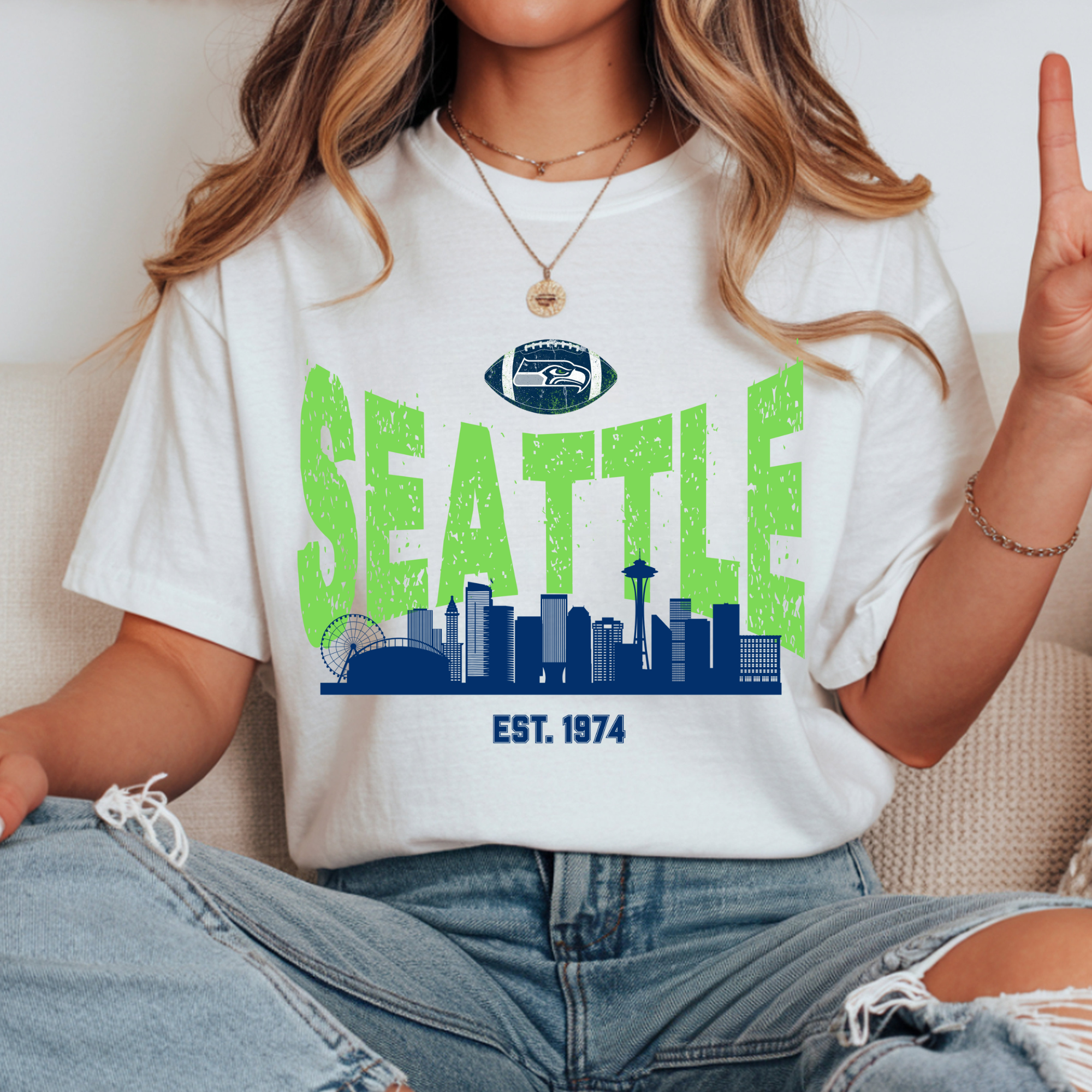 SEATTLE EST. 1974 FOOTBALL DTF TRANSFER