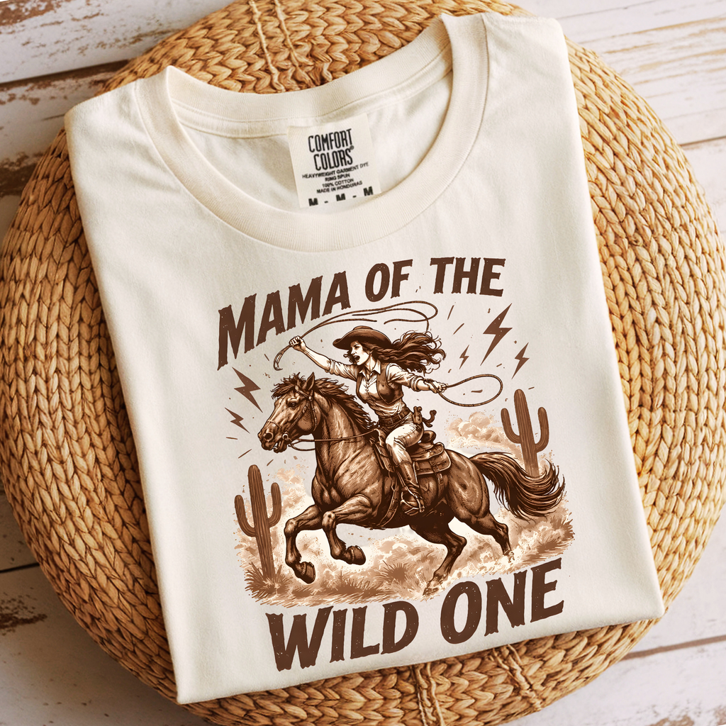 MAMA OF THE WILD ONE WESTERN DTF TRANSFER
