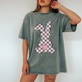PINK CHECKERED BUNNY DTF TRANSFER
