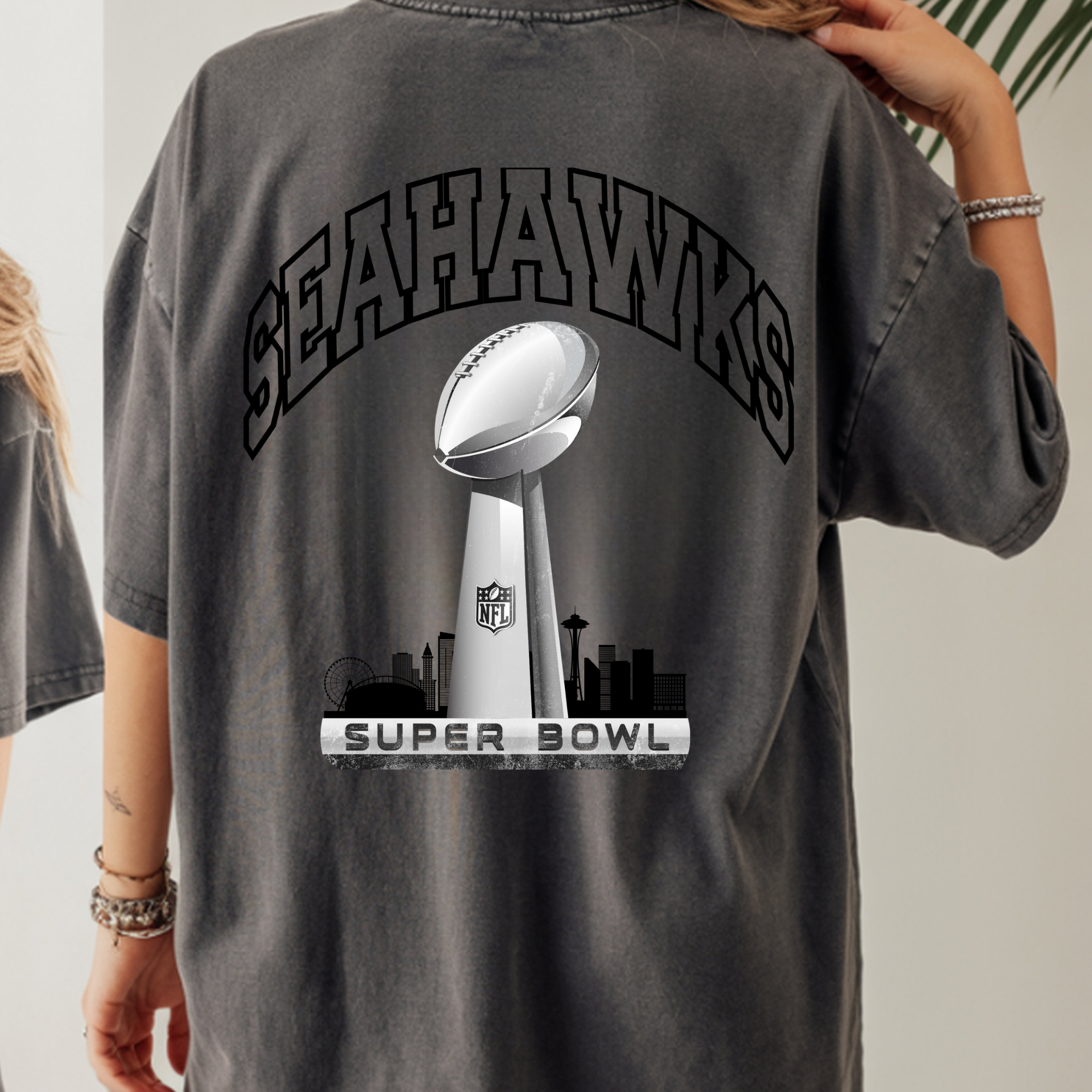 SEAHAWKS SUPER BOWL FOOTBALL DTF TRANSFER