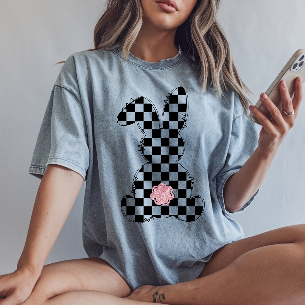 CHECKERED BUNNY SPRING DTF TRANSFER