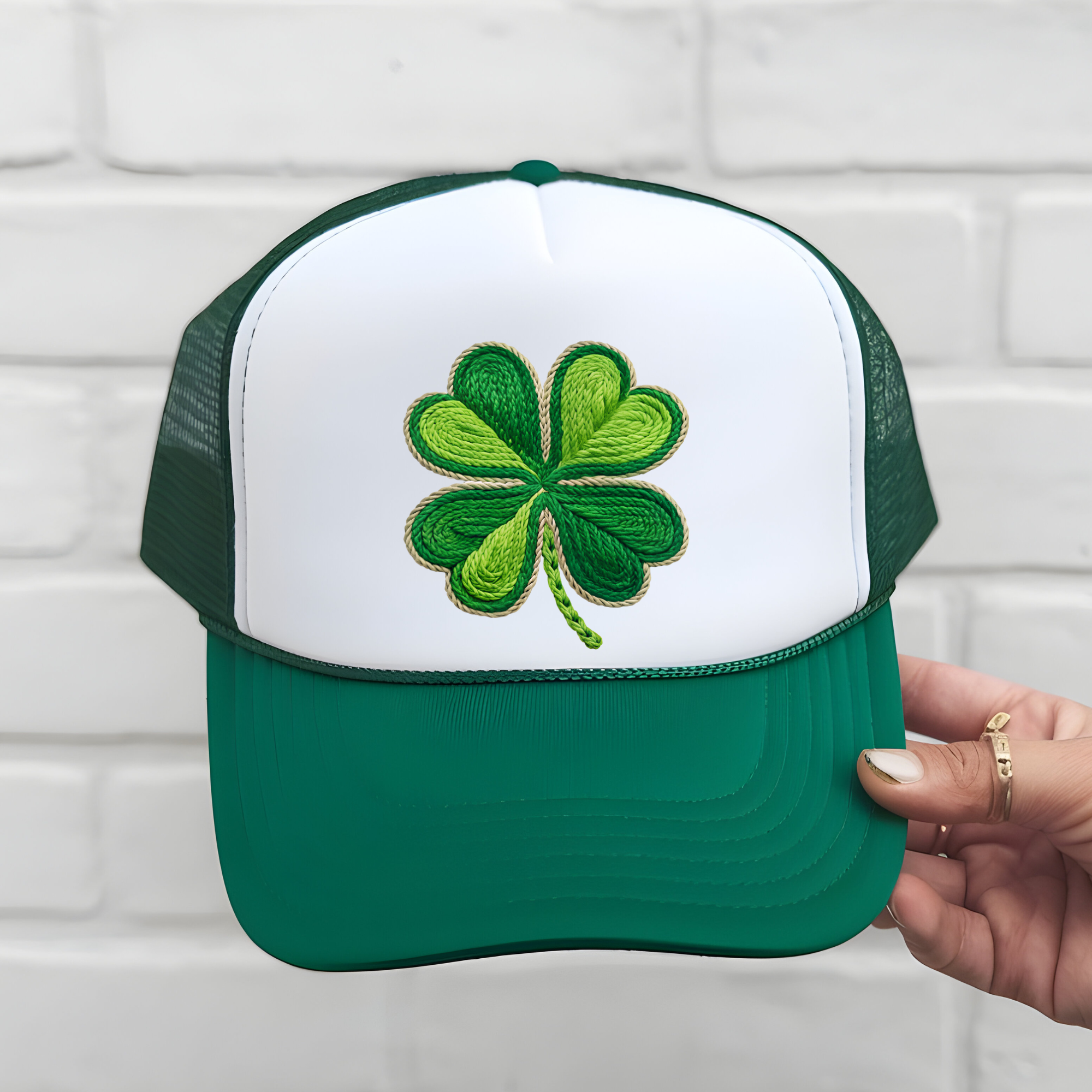 FAUX CROCHET CLOVER DTF TRANSFER