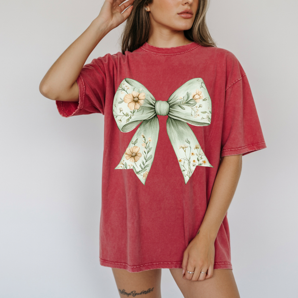 COQUETTE GREEN FLORAL SPRING DTF TRANSFER