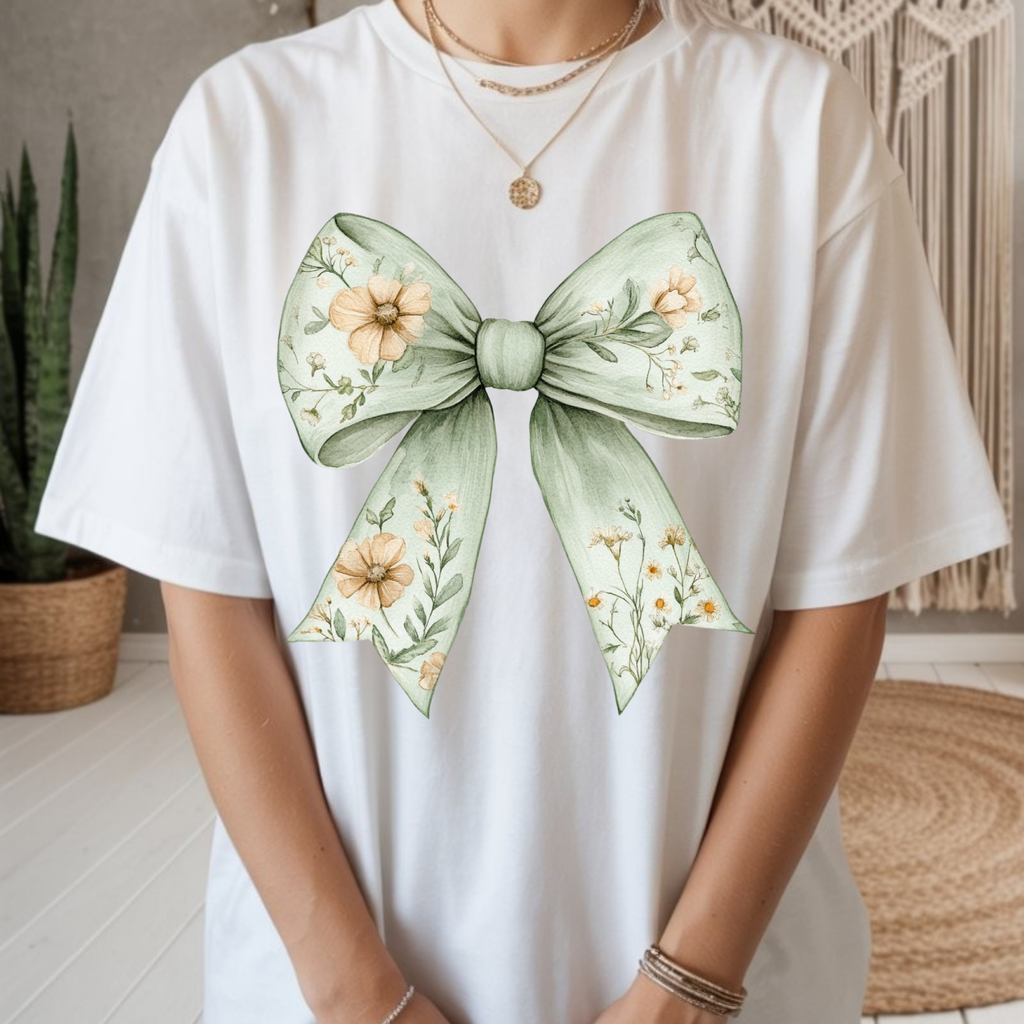 COQUETTE GREEN FLORAL SPRING DTF TRANSFER