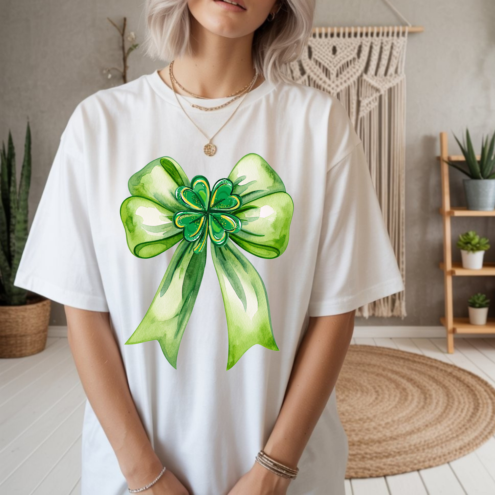 GREEN COQUETTE CLOVER DTF TRANSFER