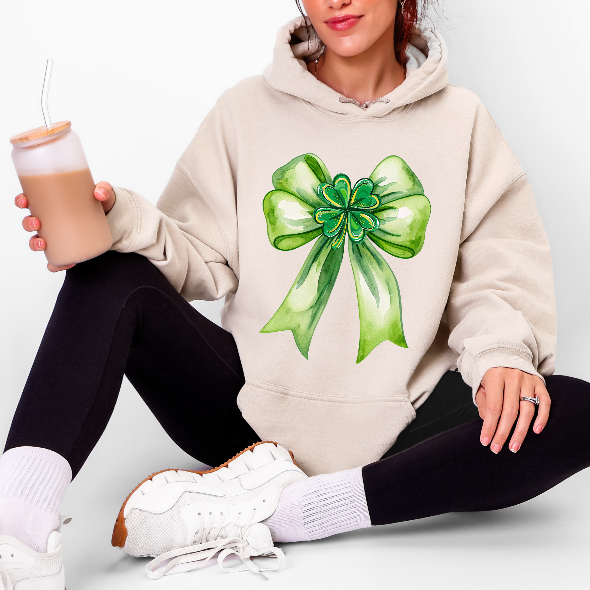 GREEN COQUETTE CLOVER DTF TRANSFER