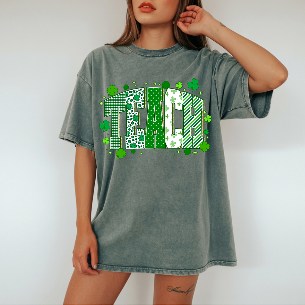 GREEN CLOVER TEACH DTF TRANSFER