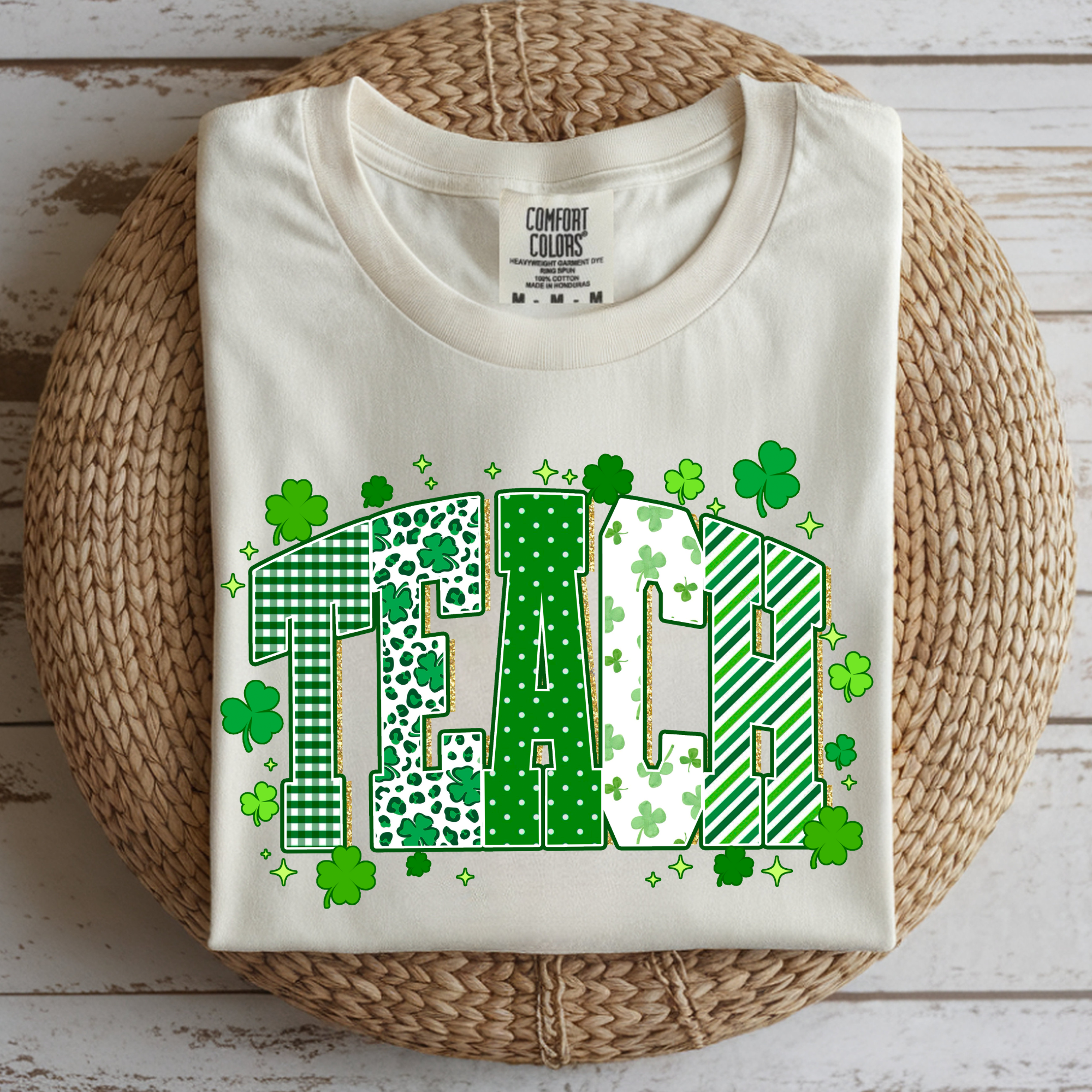 GREEN CLOVER TEACH DTF TRANSFER