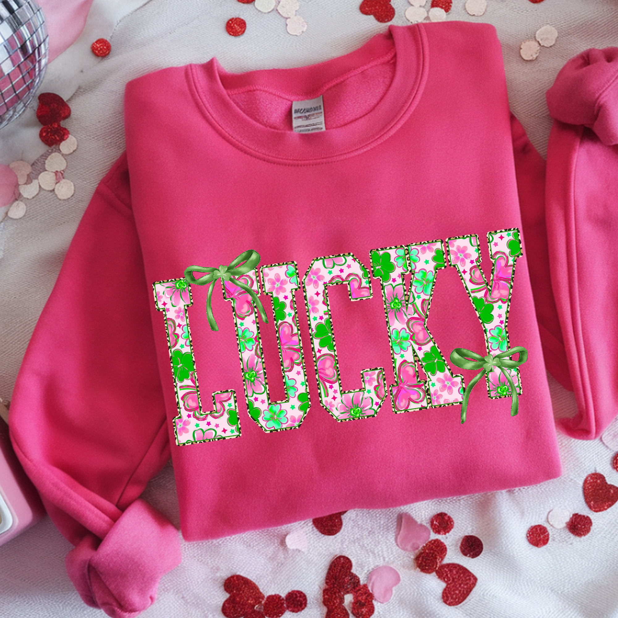 GREEN & PINK LUCKY DTF TRANSFER