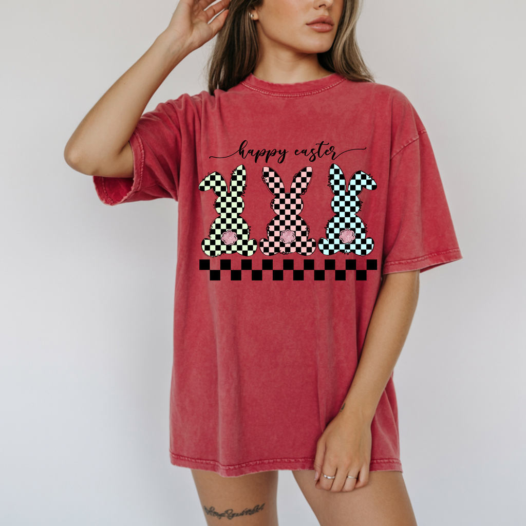 CHECKERED BUNNIES SPRING DTF TRANSFER