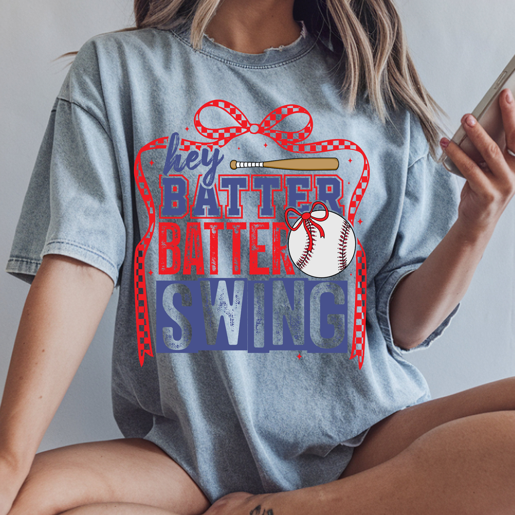 HEY BATTER BATTER BASEBALL DTF TRANSFER