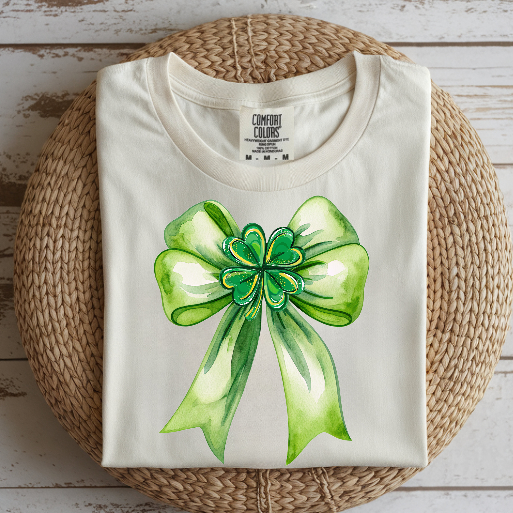 GREEN COQUETTE CLOVER DTF TRANSFER