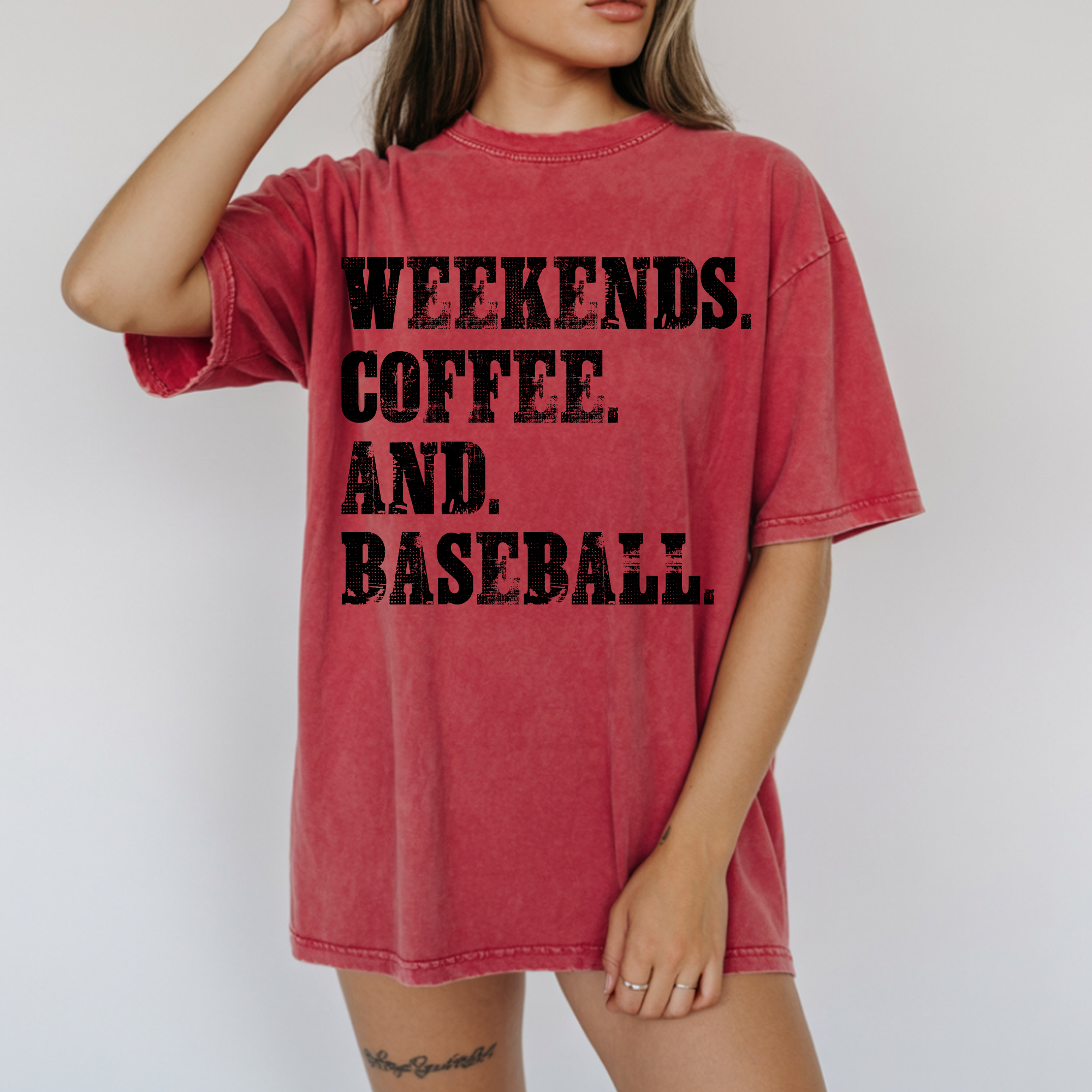 WEEKENDS COFFEE AND BASEBALL DTF TRANSFER