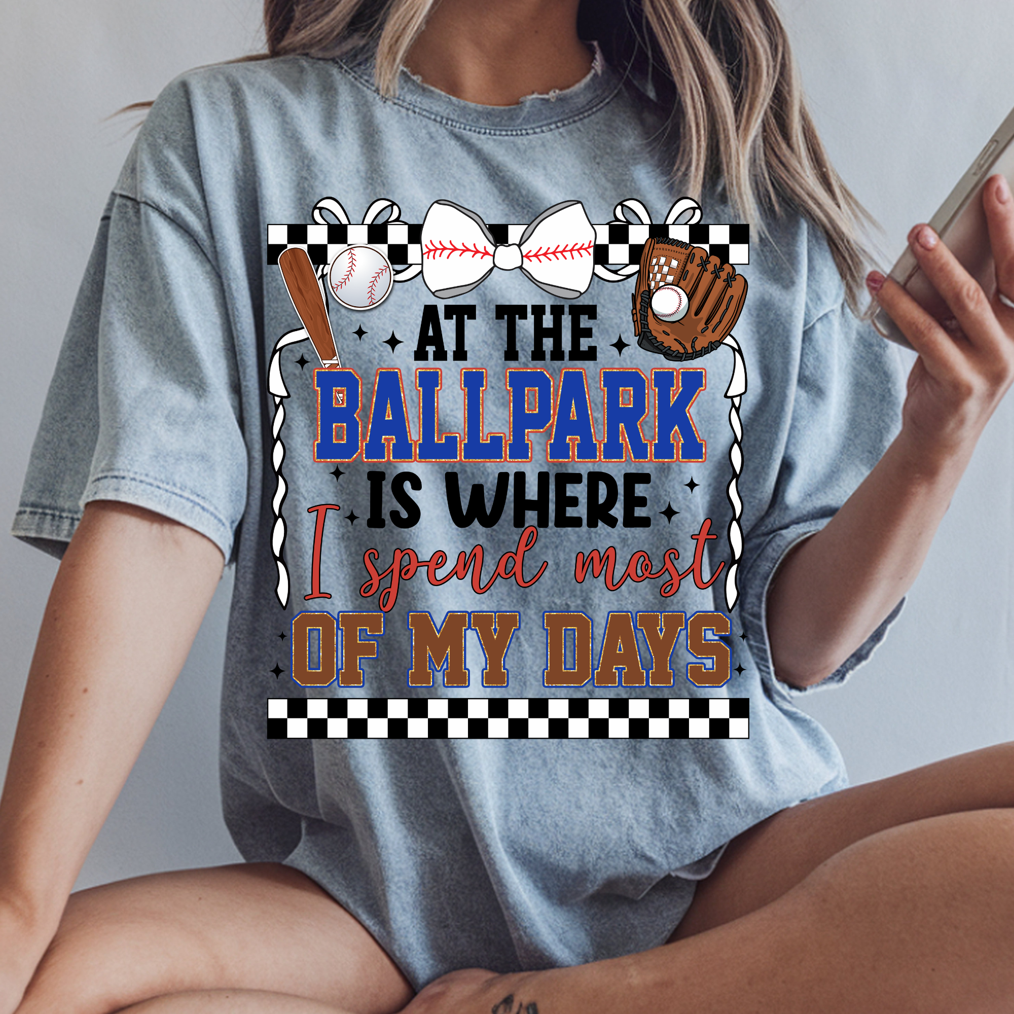 AT THE BALLPARK BASEBALL DTF TRANSFER