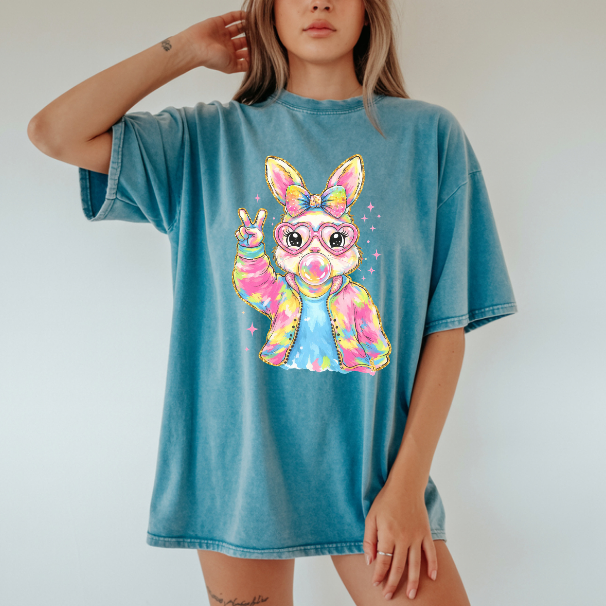 PEACE BUNNY EASTER DTF TRANSFER