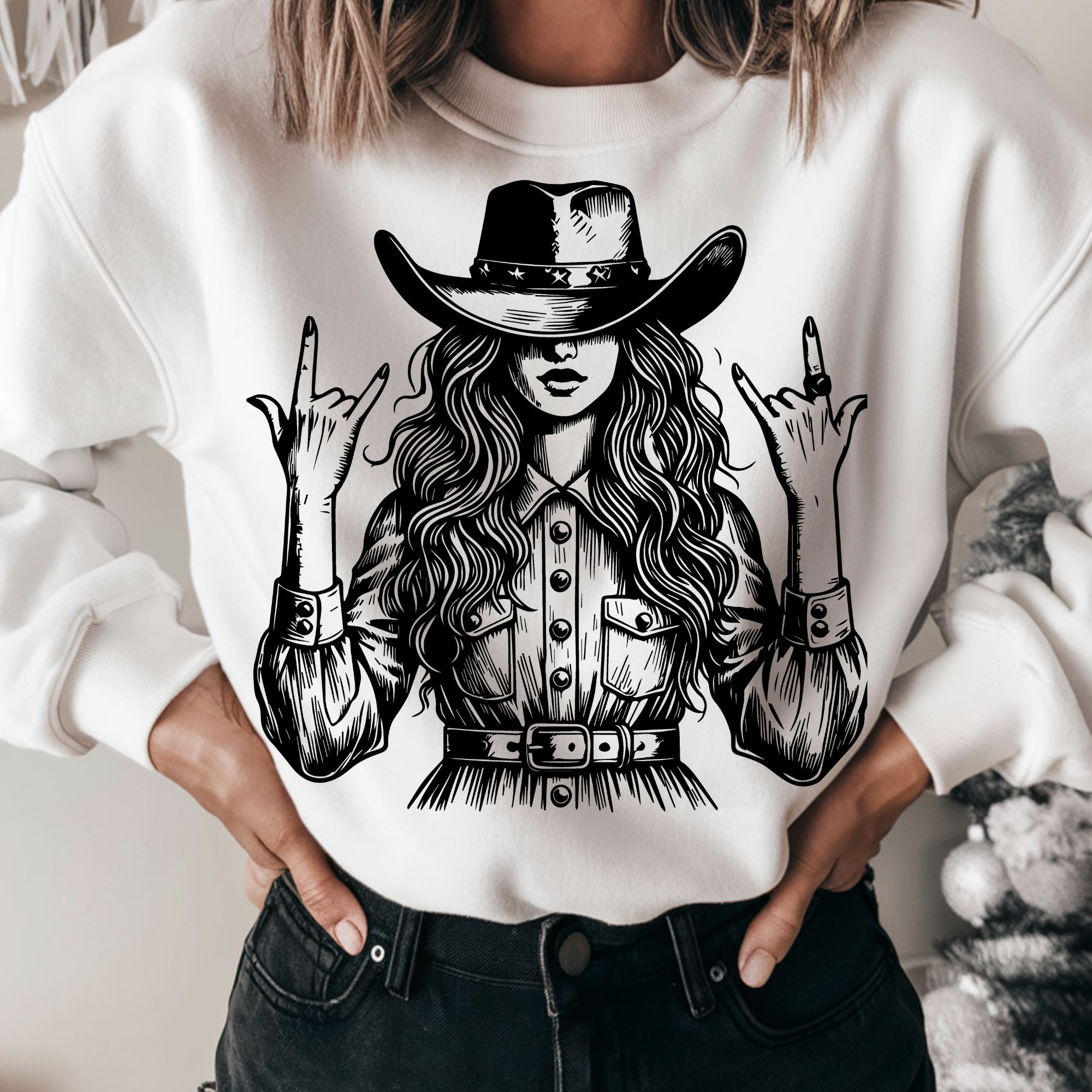VINTAGE COWGIRL WESTERN DTF TRANSFER