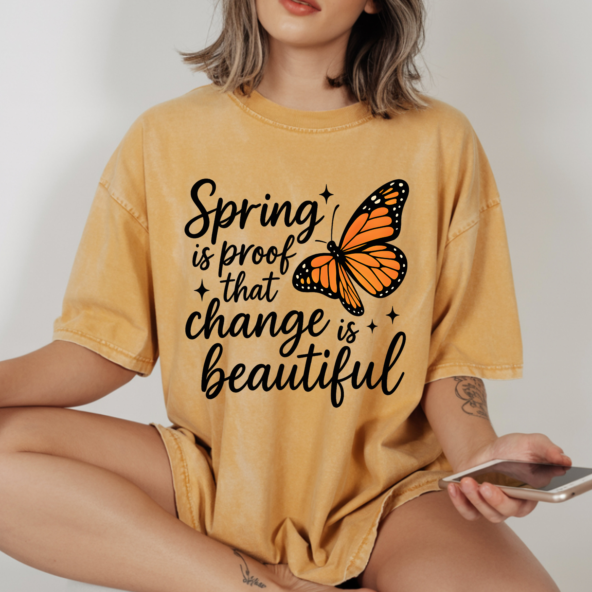 CHANGE IS BEAUTIFUL SPRING DTF TRANSFER