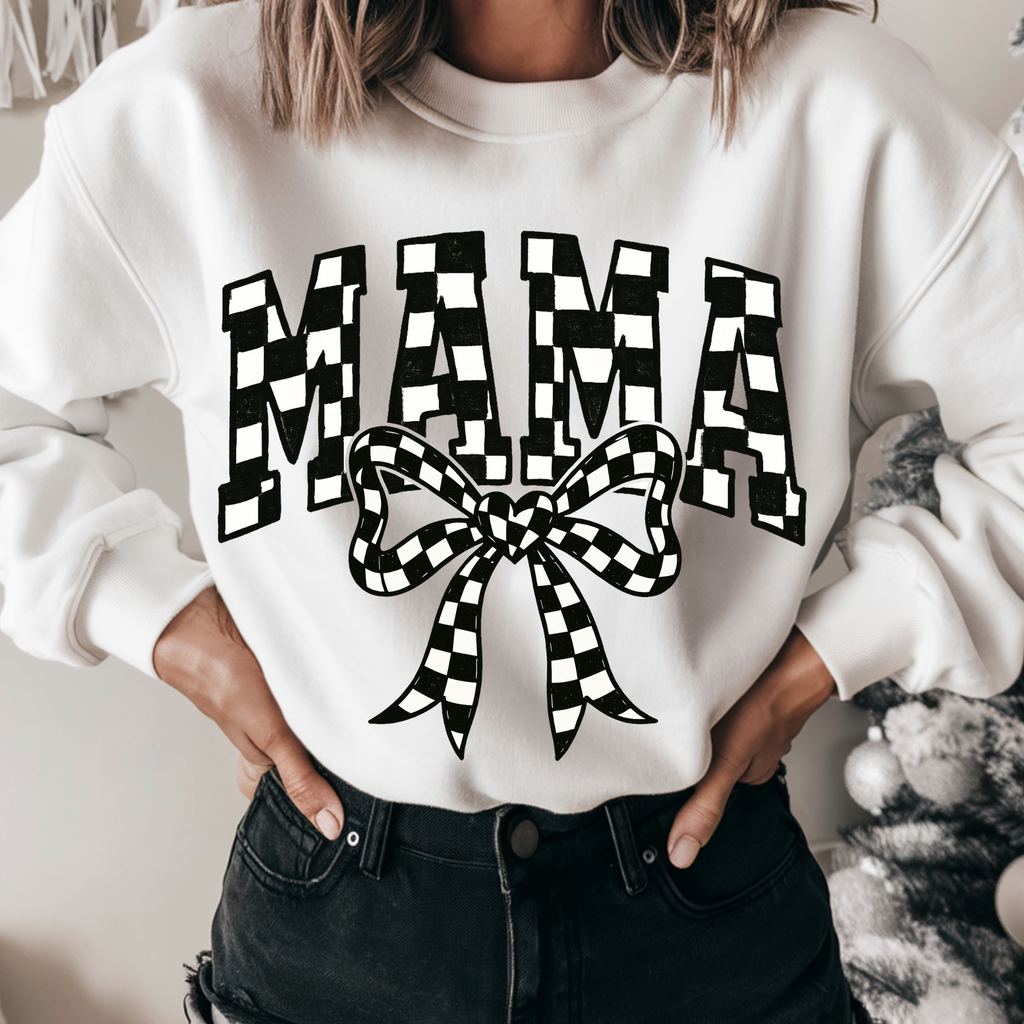 COQUETTE CHECKERED MAMA DTF TRANSFER