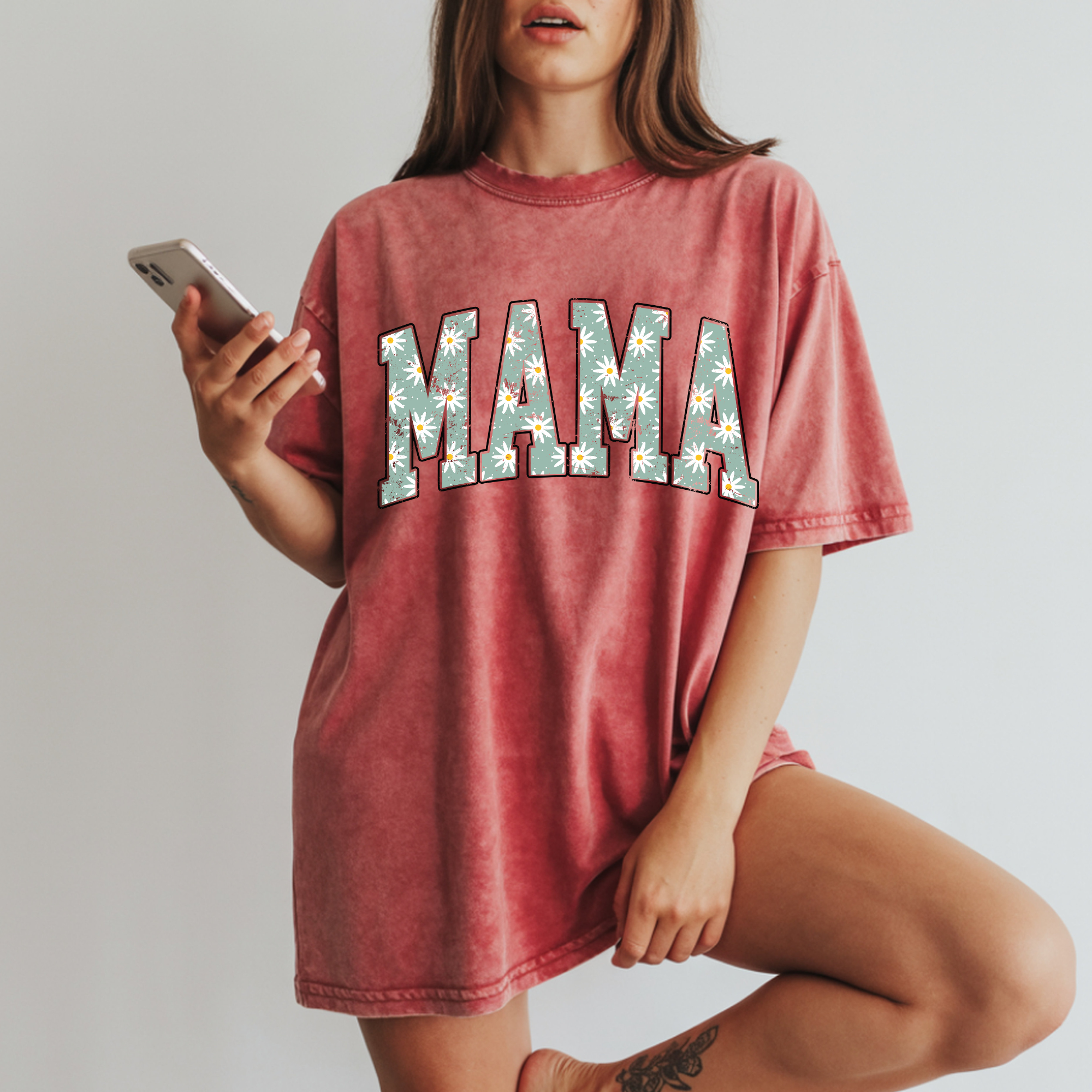 FLORAL GREEN MAMA DTF TRANSFER