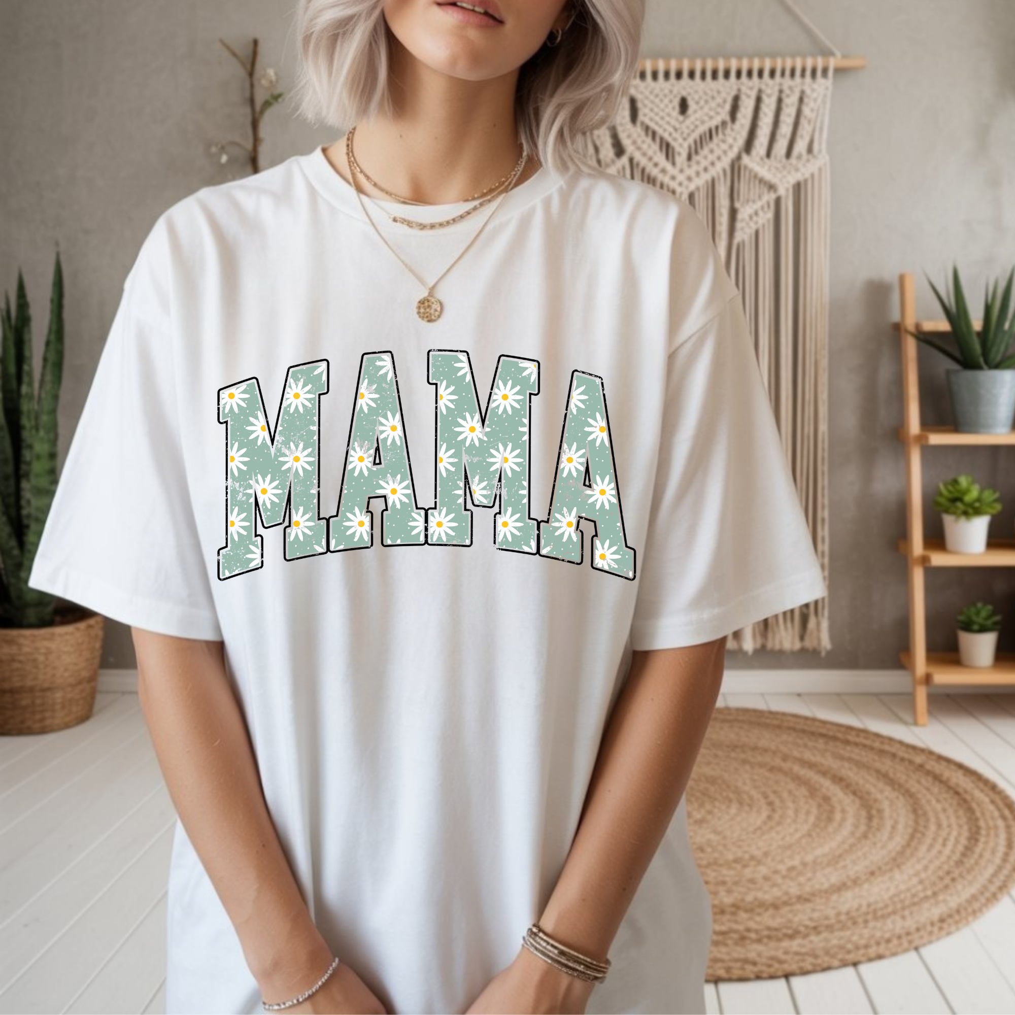 FLORAL GREEN MAMA DTF TRANSFER