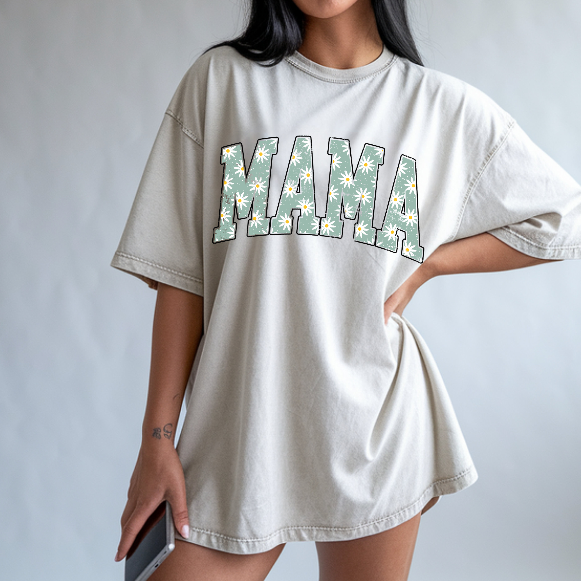 FLORAL GREEN MAMA DTF TRANSFER